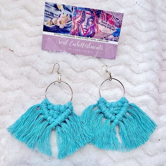 🆕»-»FaNcY MoDeRn DaY HoOpS w/a tWiSt« HaNdCrAfTeD »ClAsSiC bOhO sTyLe EaRrInGs - Picture 9 of 16